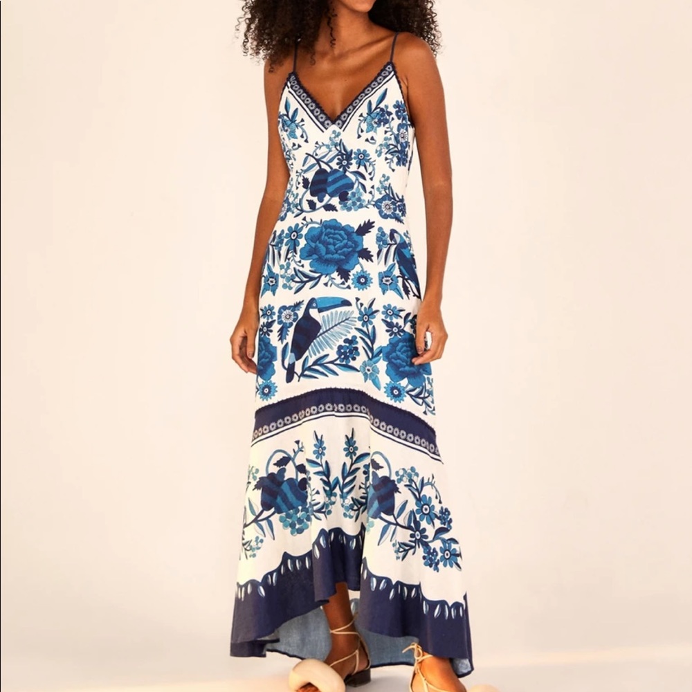 FARM Rio Tropical Tiles Maxi dress